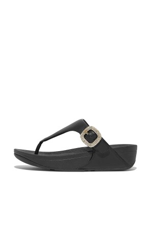 FitFlop Lulu Crystal-Buckle Leather Toe-Post black FitFlop Lulu Crystal-Buckle Leather Toe-Post black